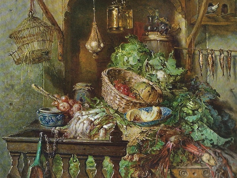 1824-Maria Vos - Banco di verdure